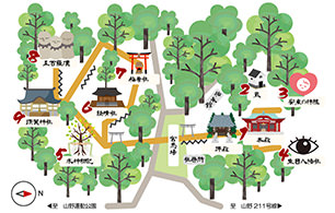 嘉麻山野若八幡神社マップ