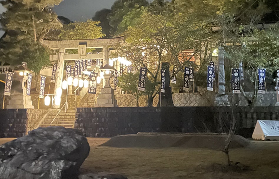 山野若八幡神社で行われる水神祭