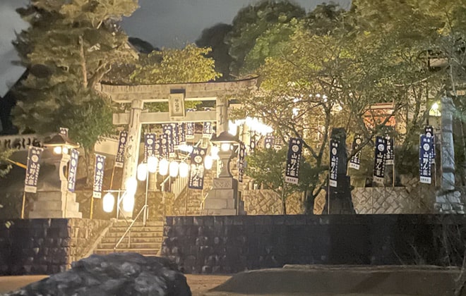 鳥居 夜景 若八幡神社